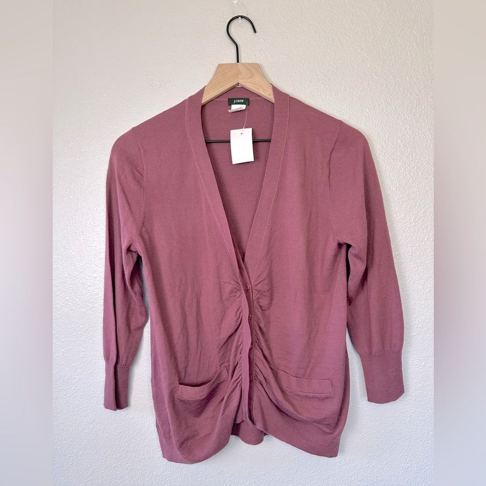 NWT** J. CREW 100% Merino Wool Cardigan Sweater Sz M
